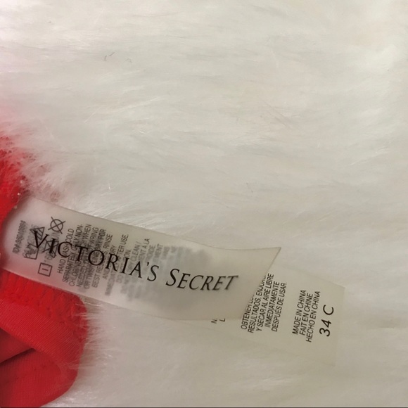 Victoria Secret Bandeau Top Red Bikini Halter Swim - Picture 7 of 8